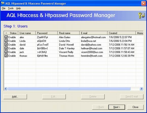 AQL htpasswd & htaccess Password Manager | heise Download