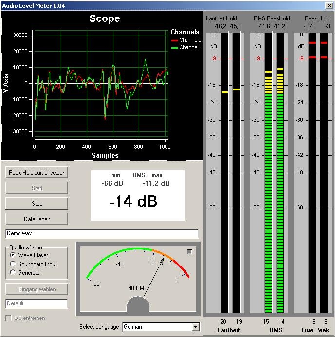Audio Level Meter - Gratis-Download von heise.de