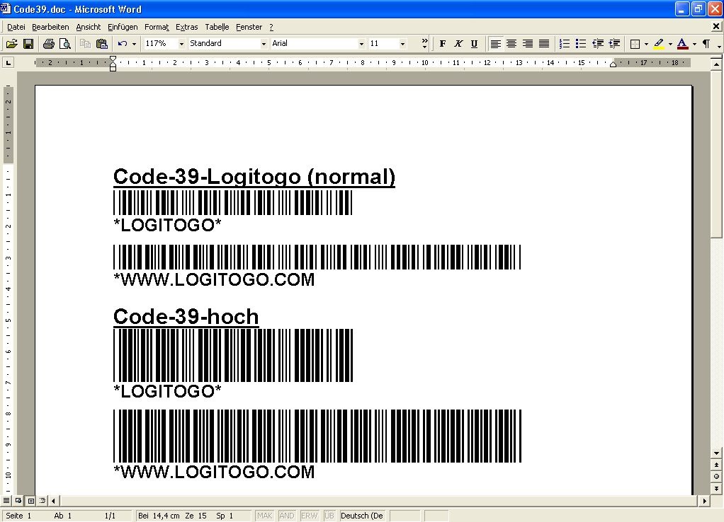 Barcode Font Code 39 Full Ascii Free