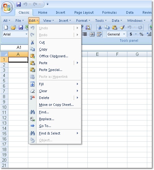 Excel 2007 Ribbon To Old Classic Menu Toolbar Heise Download