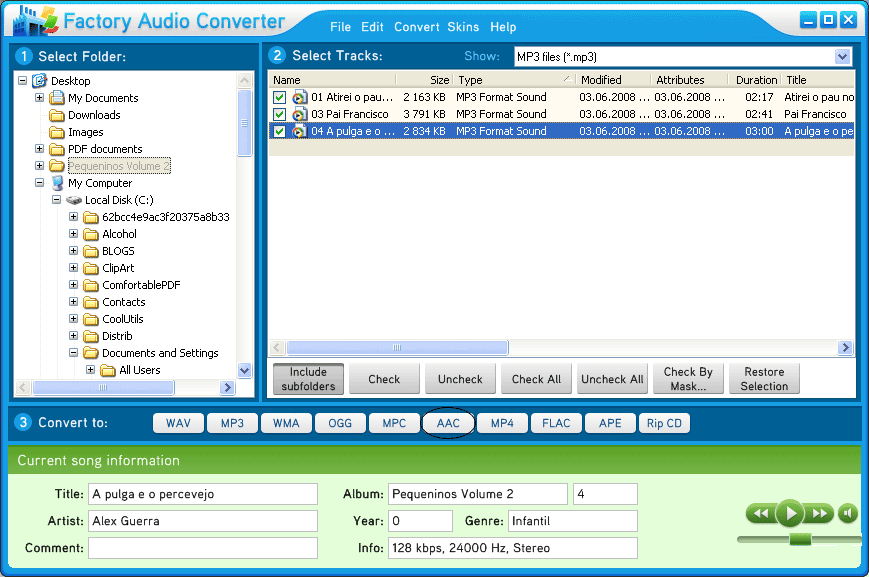 Wav to mp3 converter