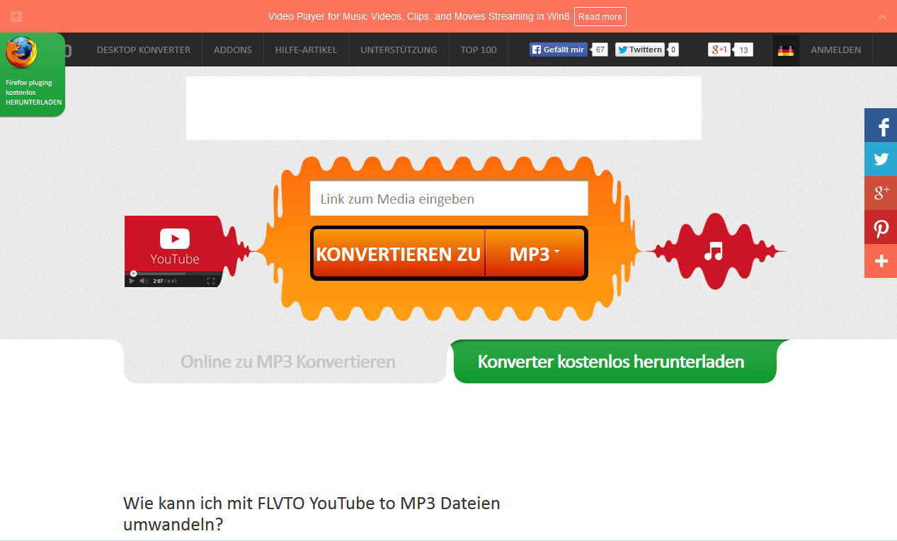flvto - Gratis-Download von heise.de