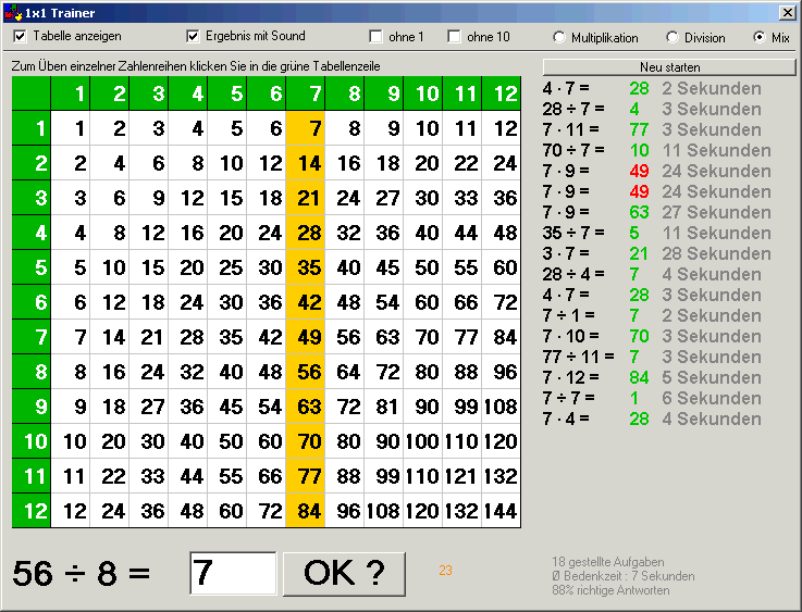 Mathe-Trainer 1x1 | heise Download