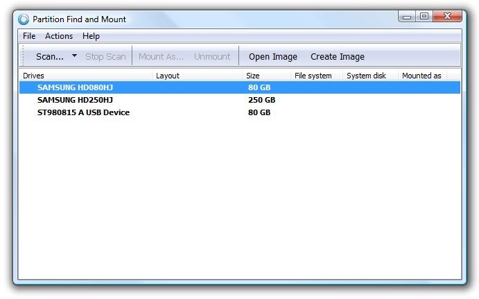 64 bit partition find and mount