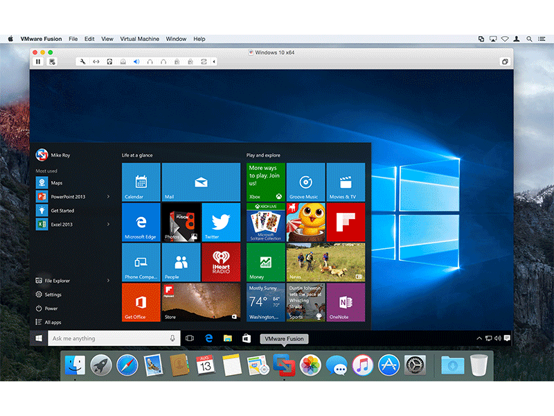 vmware fusion mac how to install windows 10