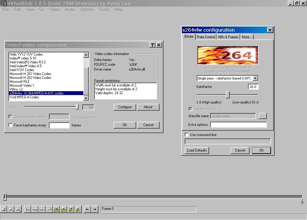 X264vfw - Gratis-Download | Heise