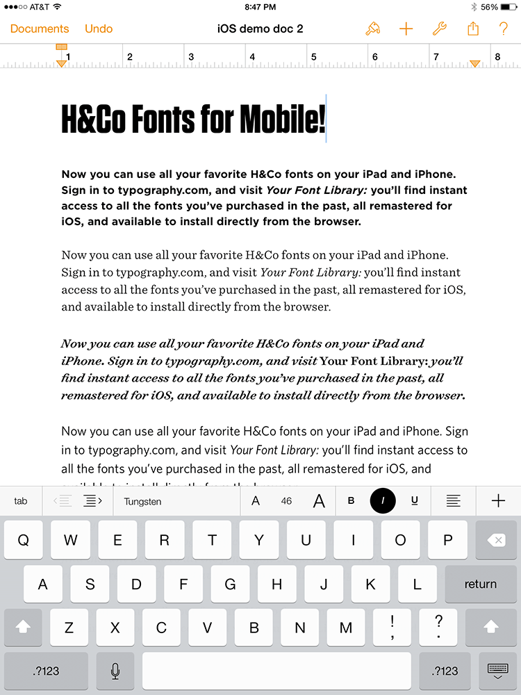 Typography.com-Schriftarten für iOS | heise online