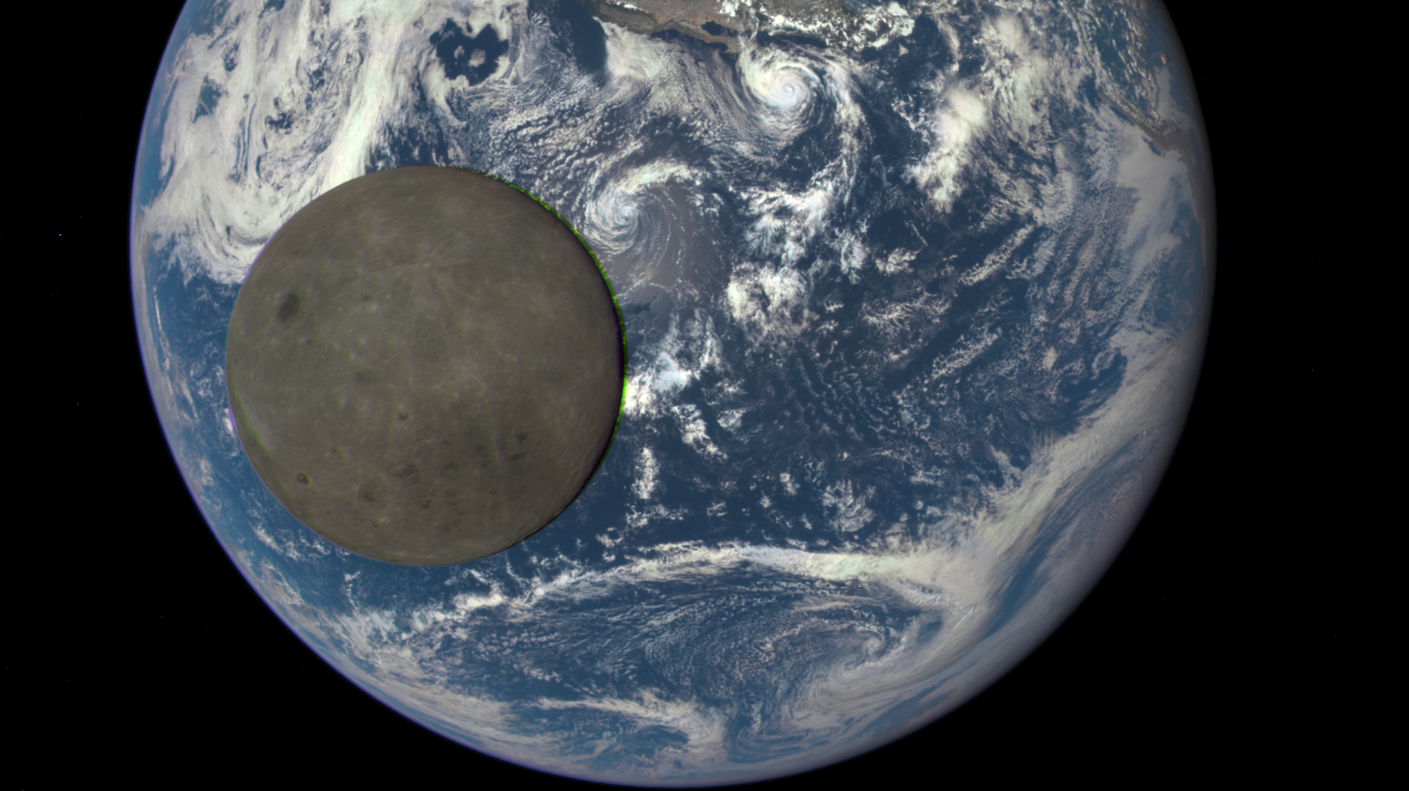 NASA-Satellit beobachtet Monddurchgang vor der Erdkugel | heise online