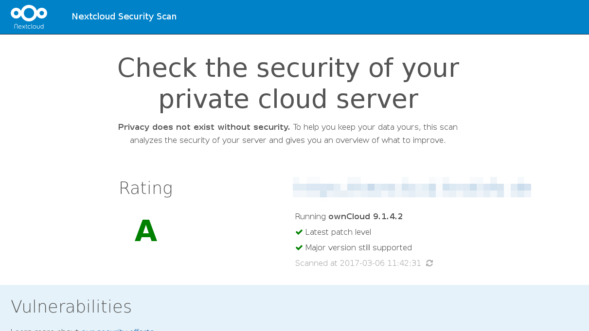Nextcloud-Scan: Security-Prüfung für Cloud-Speicher | heise online