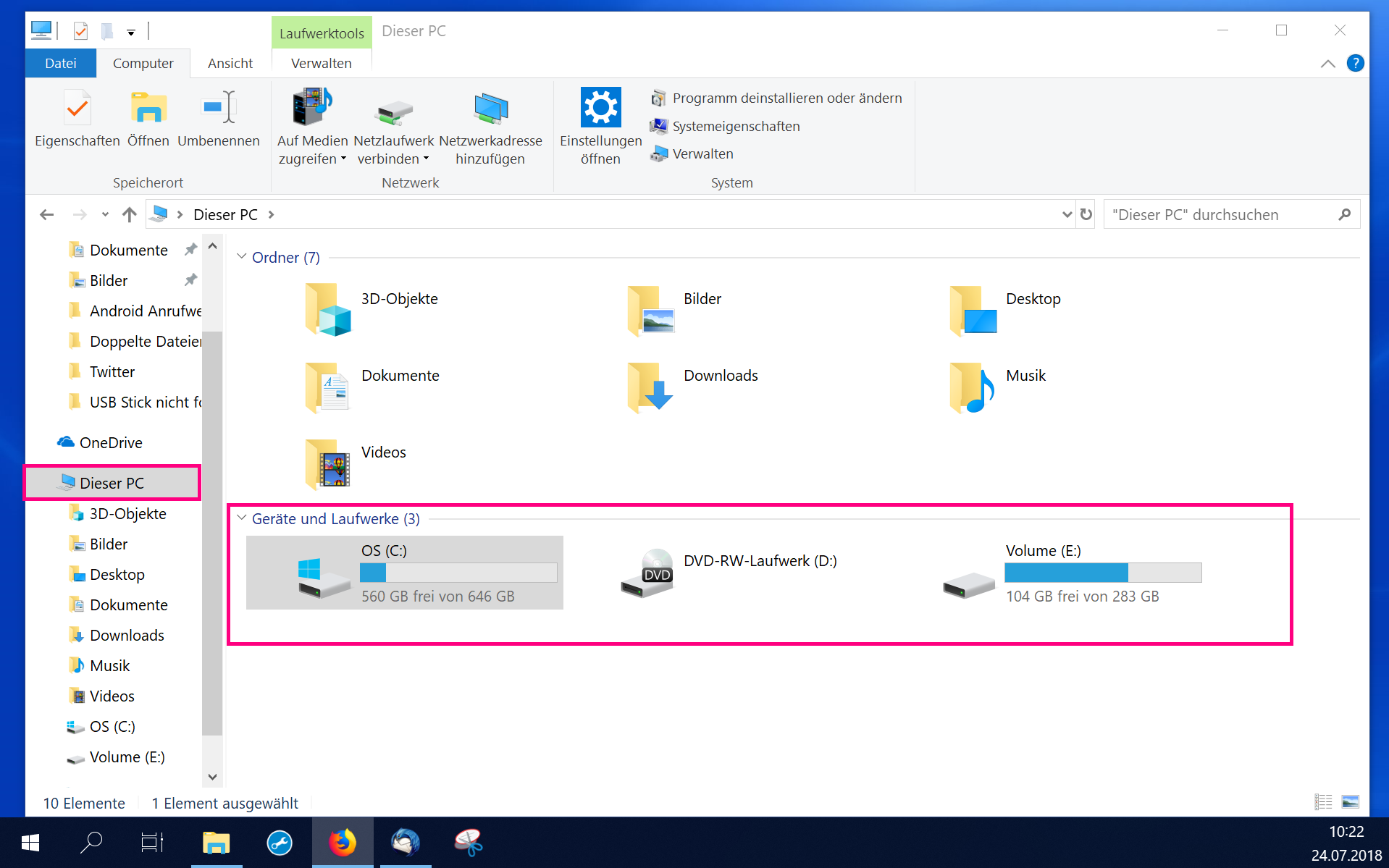 Windows 10: Speicherplatz ermitteln - so geht's | heise online