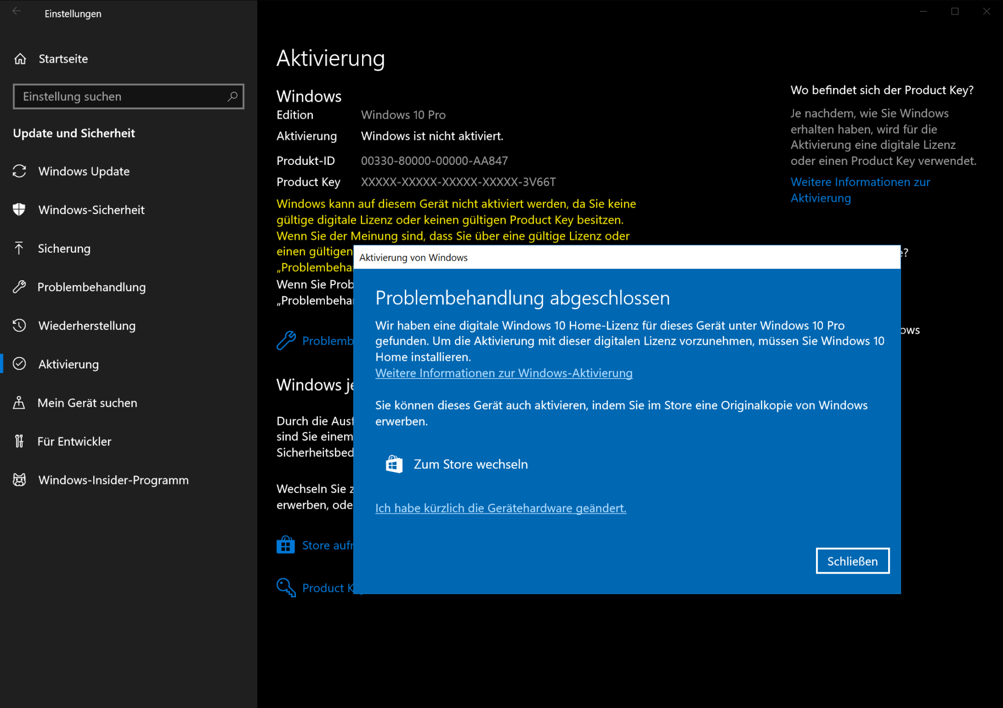 Windows 10 Pro: Aktivierung digitaler Lizenzen gestört | heise online