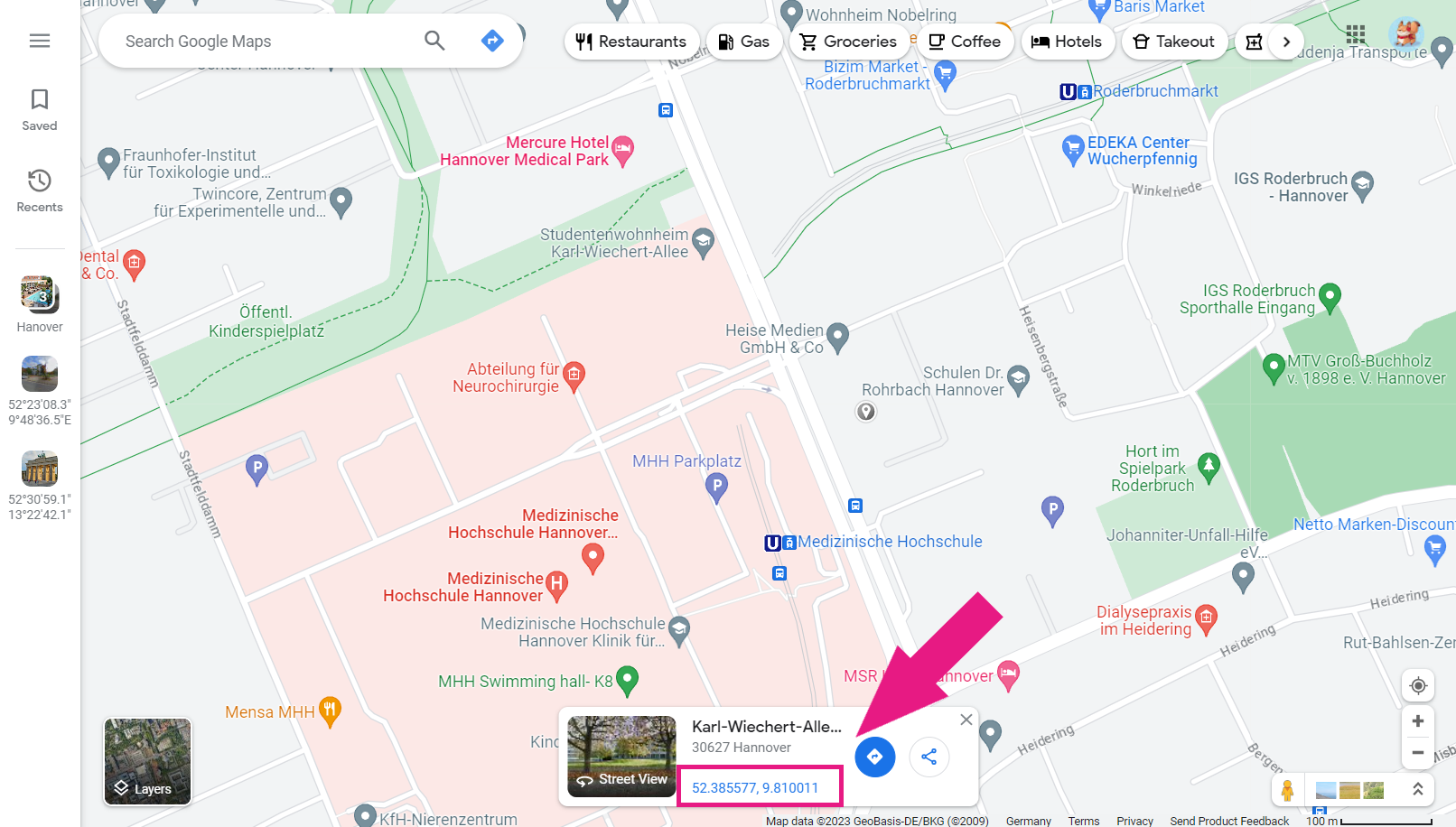 Google Maps: Koordinaten suchen | heise online