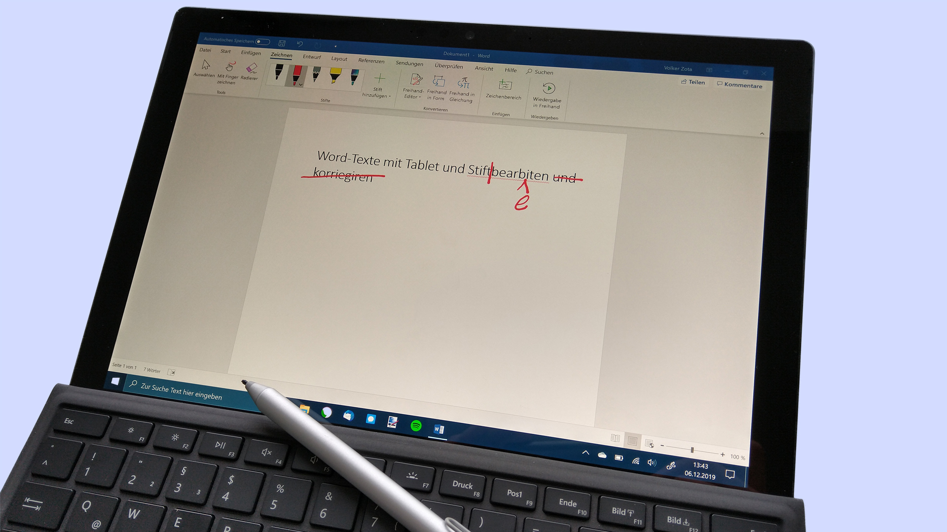 Word-Texte mit Tablet und Stift bearbeiten | heise online