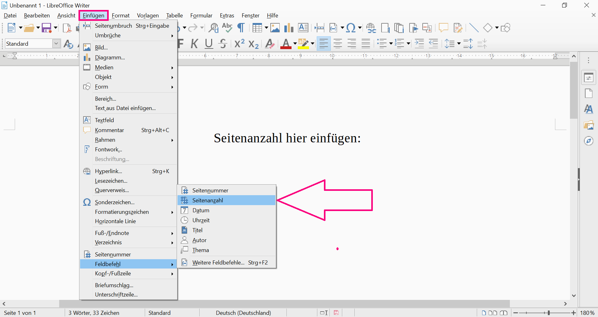 LibreOffice: Seitenzahlen einfügen | heise online
