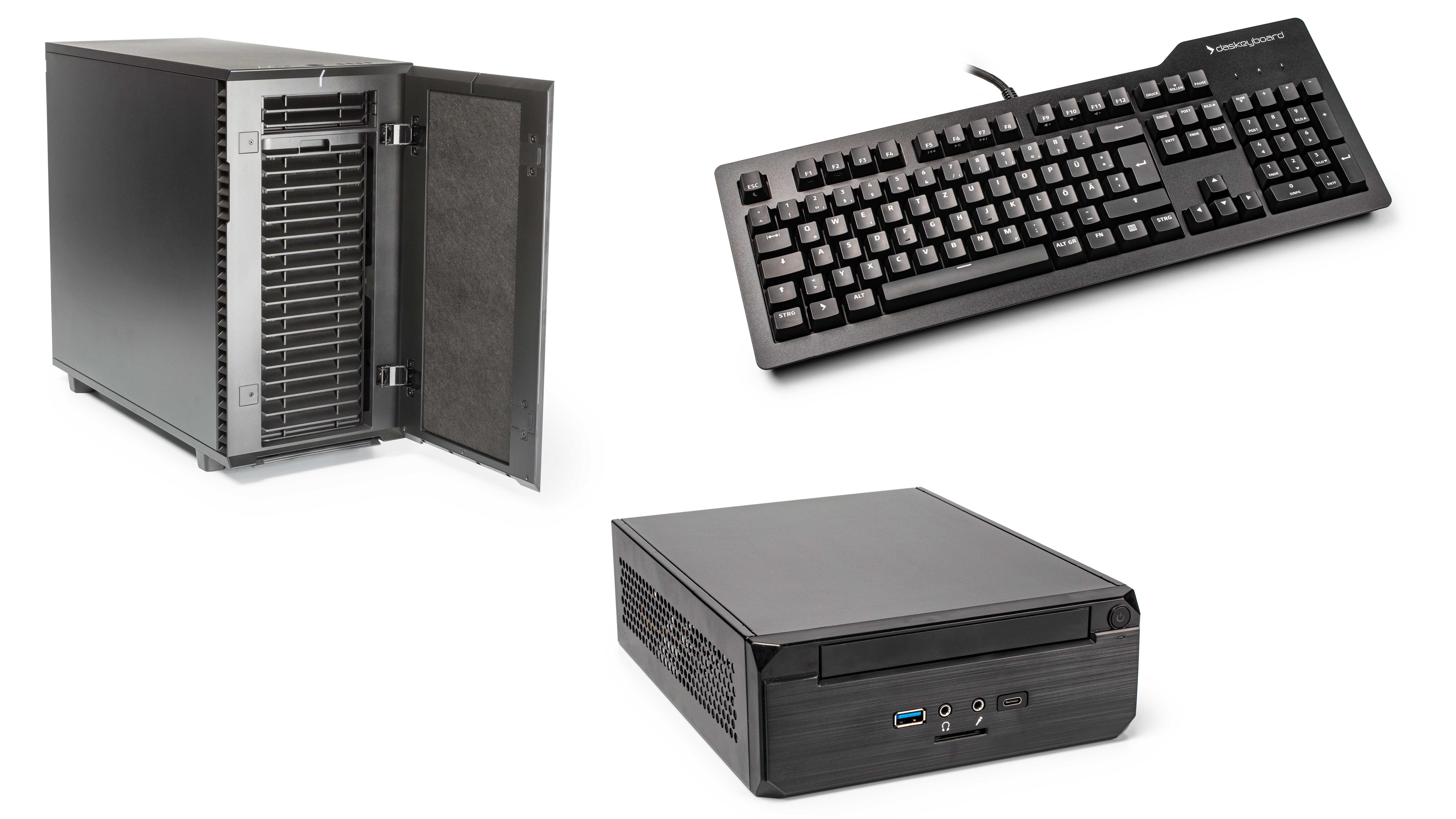 Kurztests: Mechanische USB-Tastatur, Mini-ITX-Gehäuse und Midi-Tower-Gehäuse  | heise online