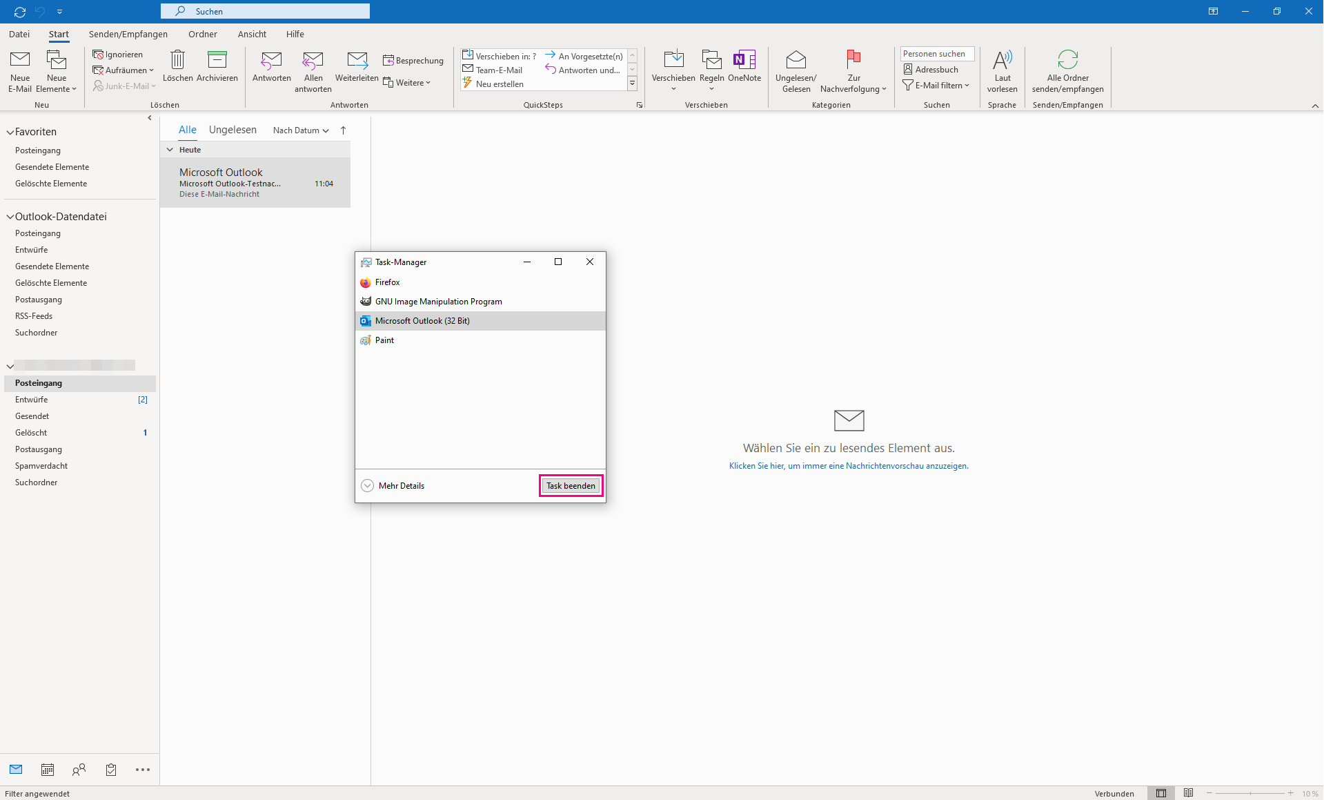 Outlook-Suche funktioniert nicht - was tun? | heise online