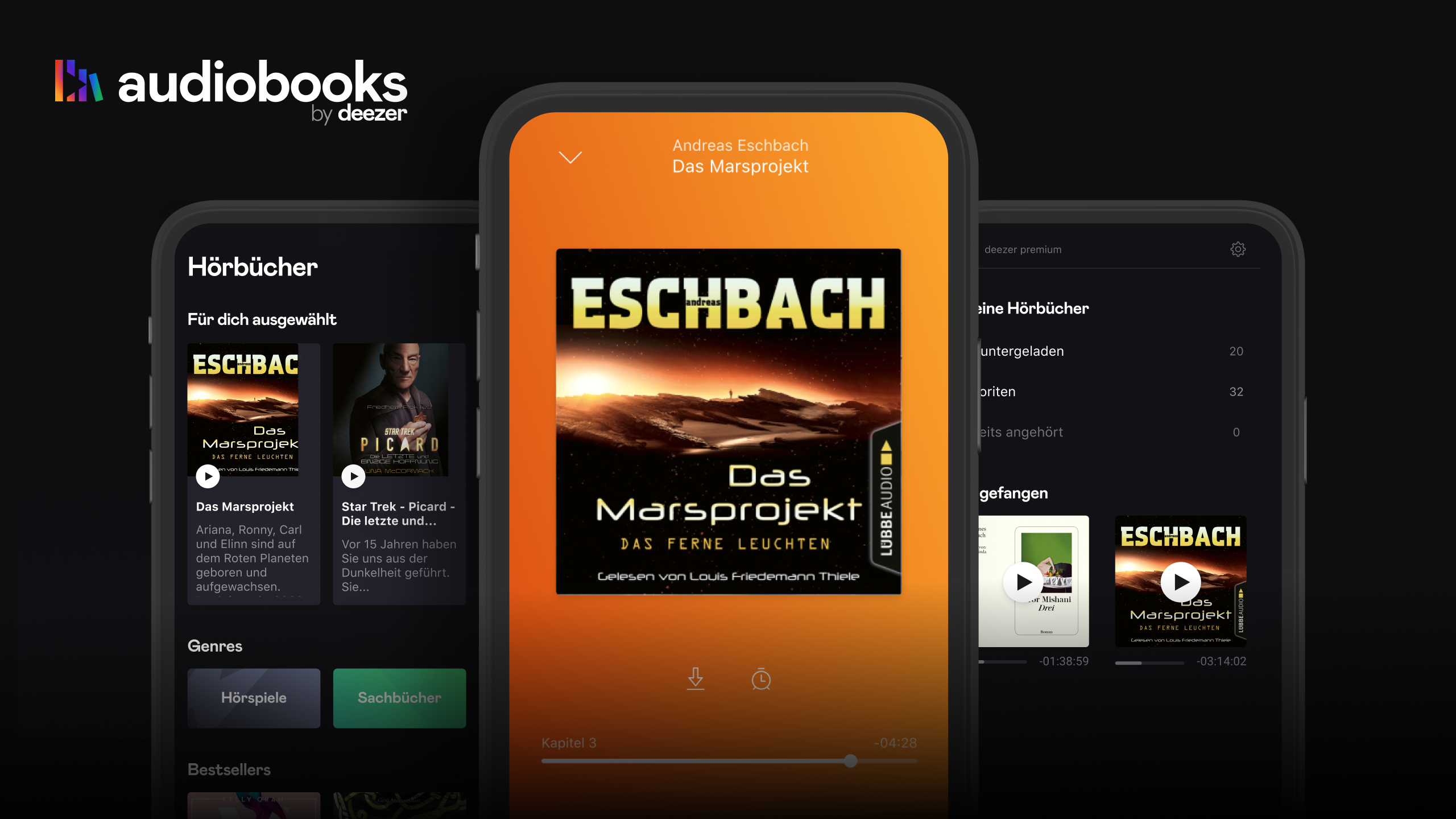 Audiobook: Deezer startet eigenständige App für Hörbücher und Hörspiele |  heise online