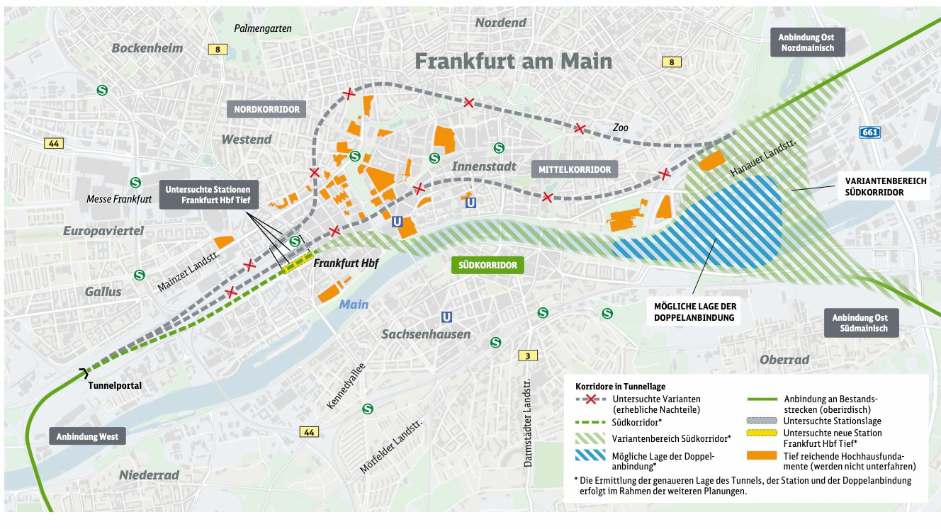 Hauptbahnhof Frankfurt am Main bekommt für 3,6 Milliarden Euro  Fernbahntunnel | heise online