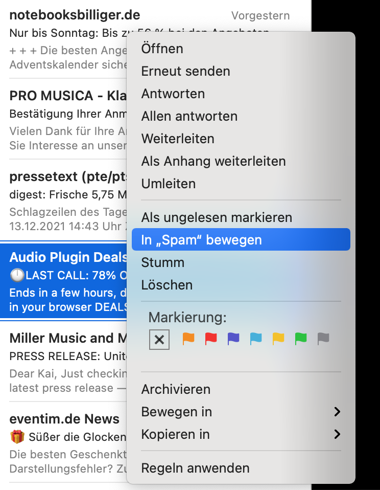 Tipp: Spam-Filter von Apple Mail funktioniert nicht richtig | heise online