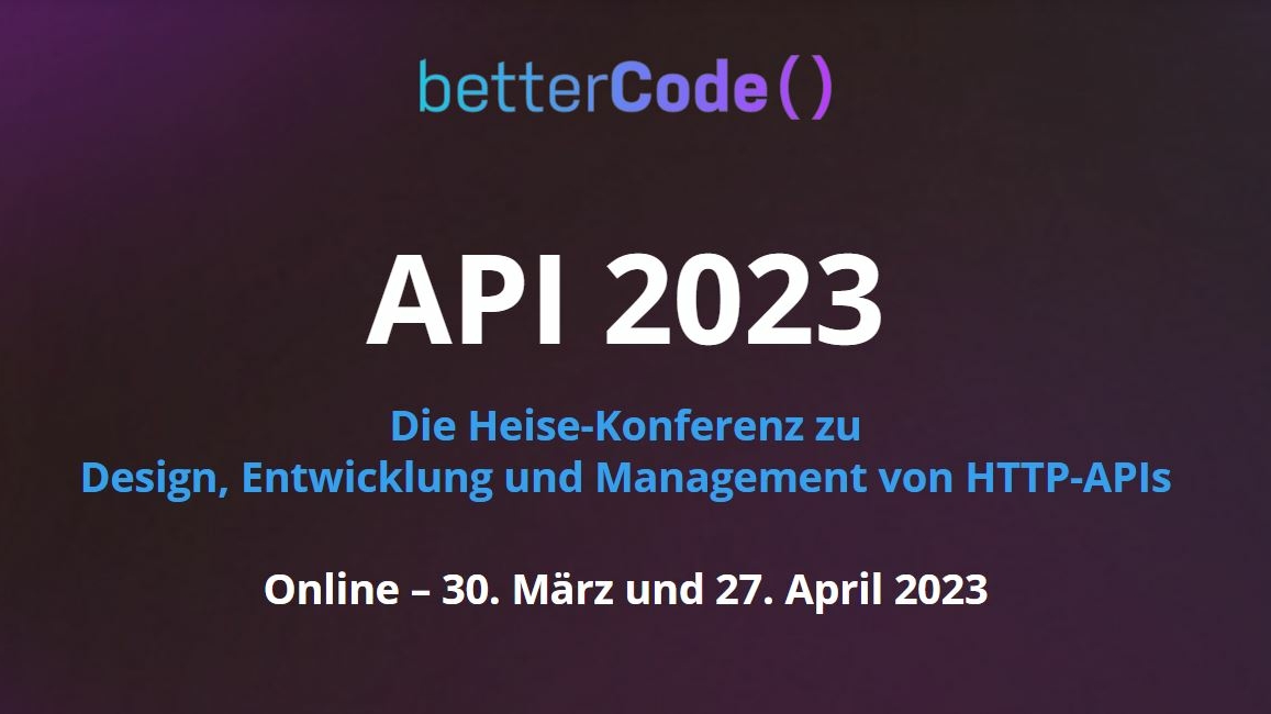 betterCode() API: Bis 8. März gilt der Frühbucherrabatt der Web-API-Konferenz  | heise online
