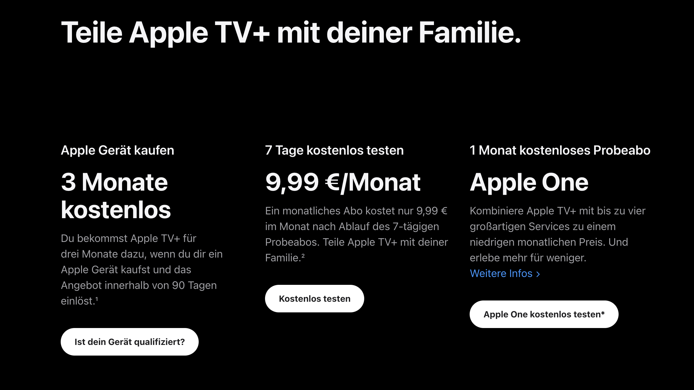 Inhalteangebote: Apple erhöht Preise bei TV+, Arcade und Apple One | heise  online
