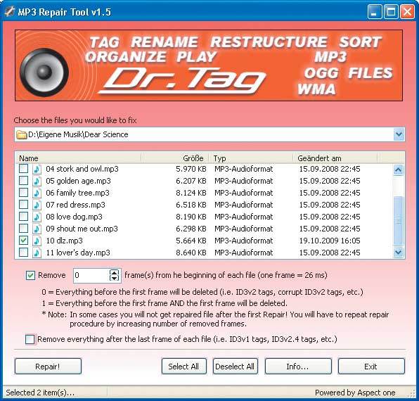 MP3-Dateien reparieren | heise online