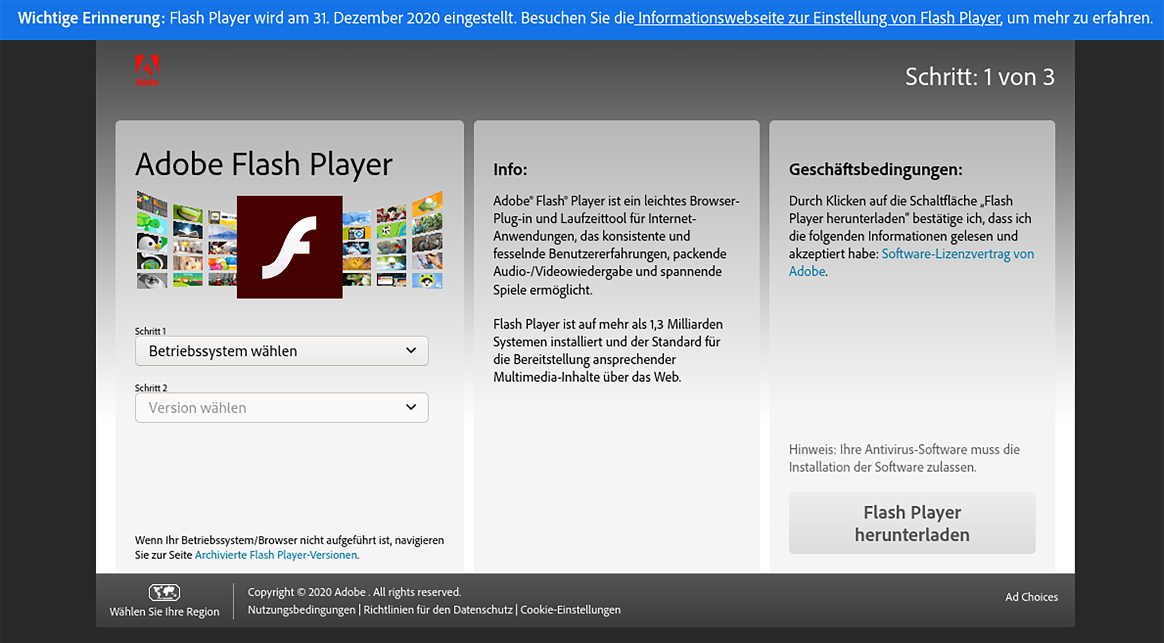free download of the latest version of adobe flash player